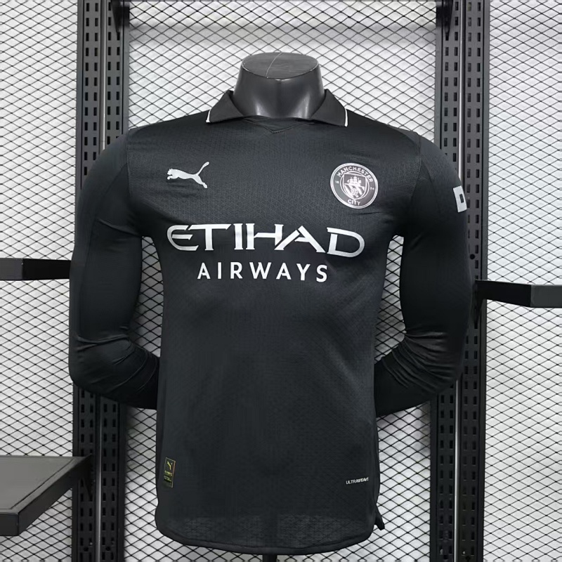 Version Player_Jugador- Manchester City (Manga larga negra)